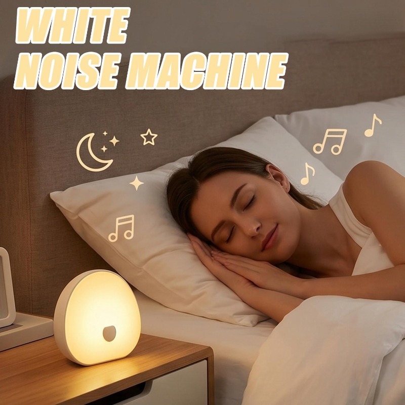 Baby Sound Machine White - RGB Uyku Beyaz Gürültü Makinesi, Yatıştırıcı