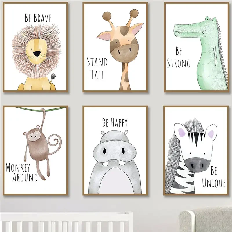 Baby Nursery Quotes - Çocuk Odası Duvar Sanatı Sevimli Karikatür