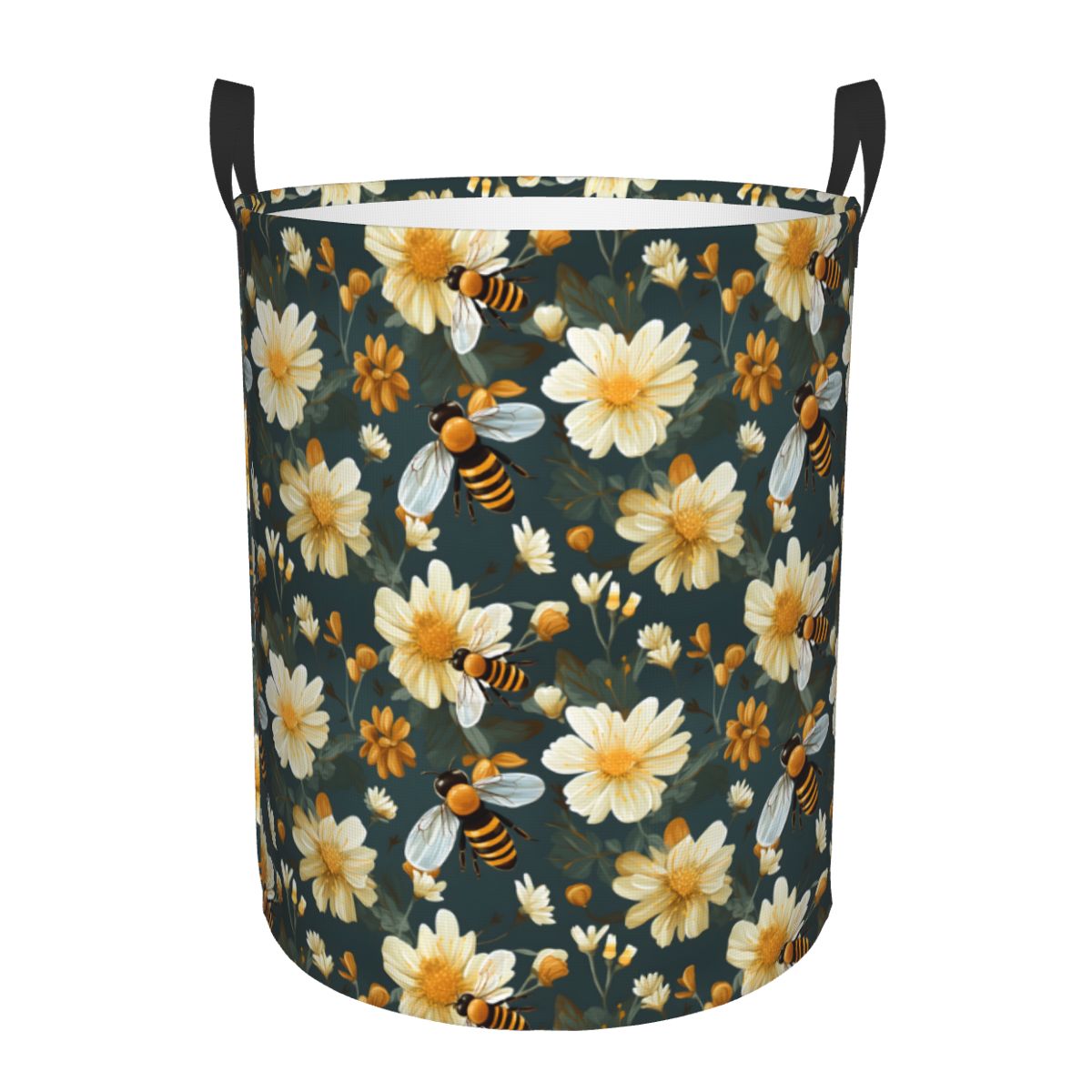 Baby Nursery Laundry Basket - Petek ve Arı Desenli Çamaşır Sepeti
