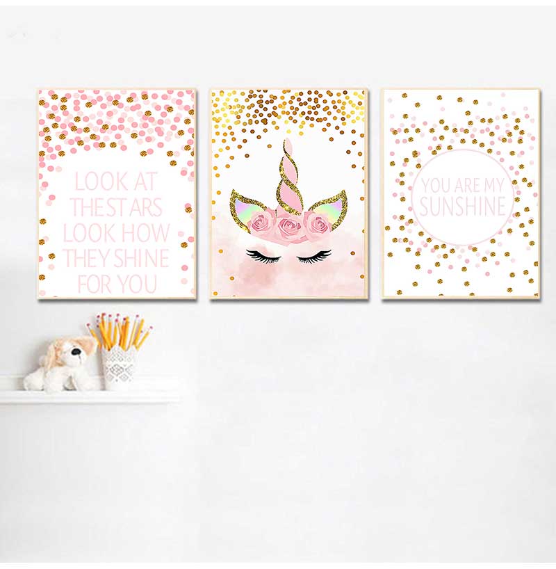 Baby Nursery Quotes - Dekoratif Resim Bebek Kız Yatak Odası