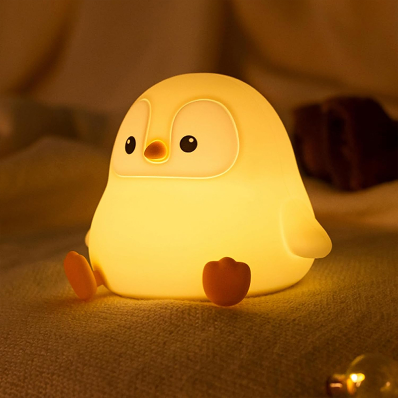 Baby Nursery Table Lamp - Sevimli Penguen Gece Lambası Silikon Kreş