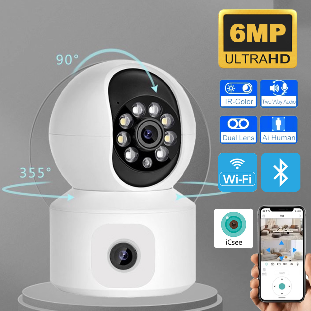 Baby Nursery Camera - 6MP ICSEE WiFi IP Kamera Çift