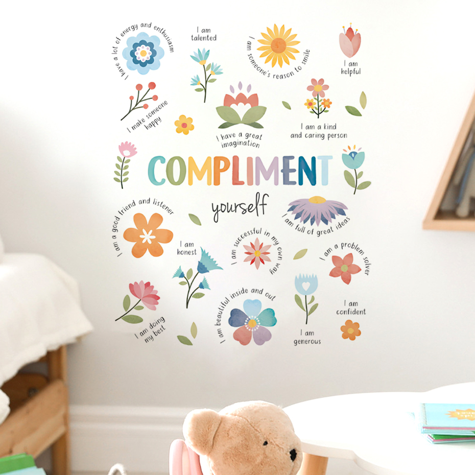 Baby Nursery Quotes - İngilizce renkli ilham verici tırnaklar Suluboya