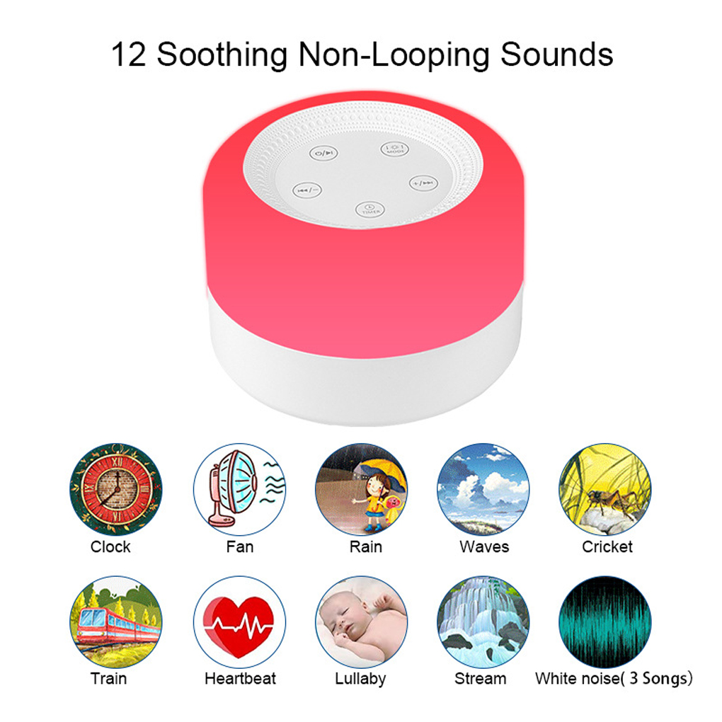 Baby Sound Machine White - Bebek Beyaz Gürültü Makinesi Emzik Ayarlanabilir