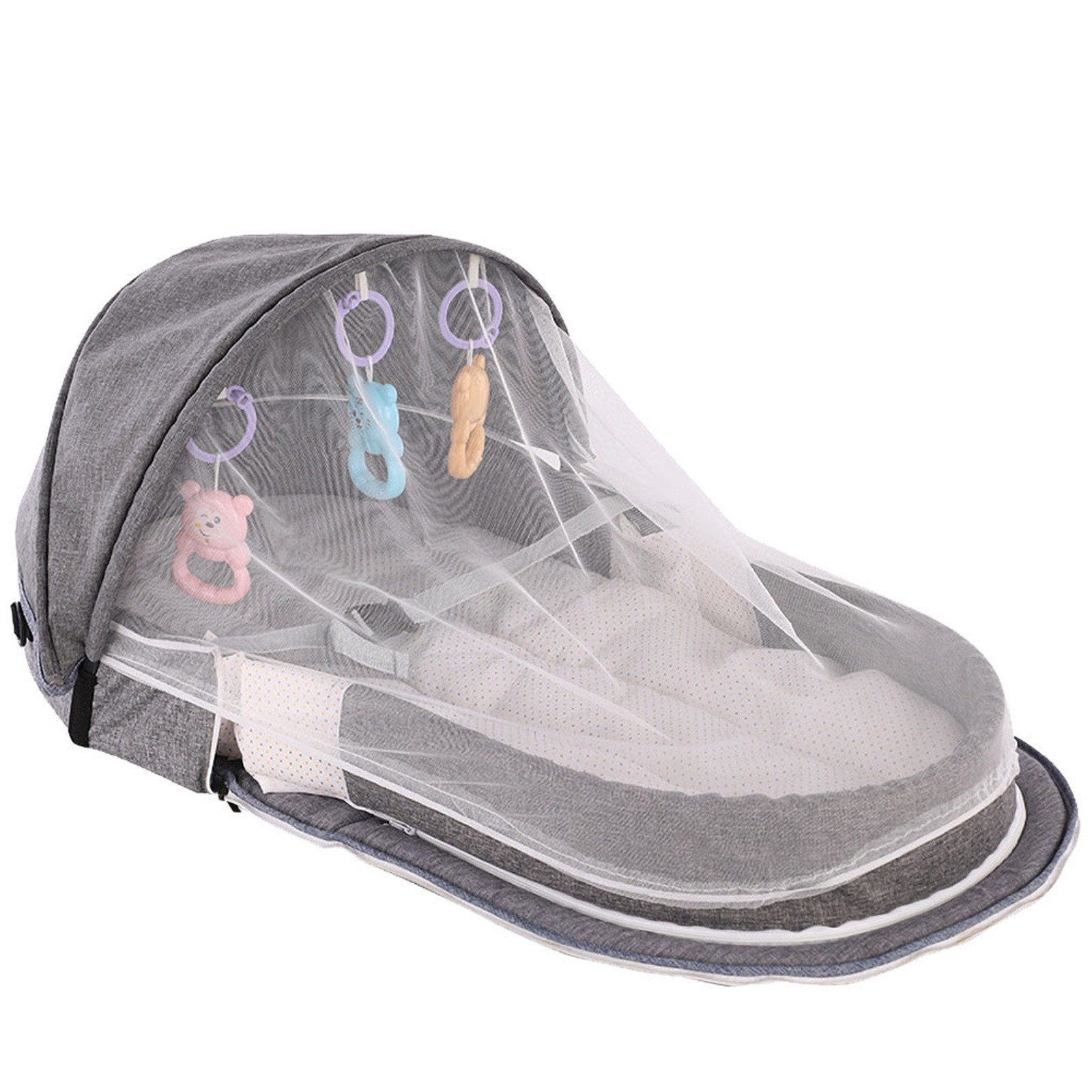 Baby Nursery Crib - Net ve tente ile bebek yatağı
