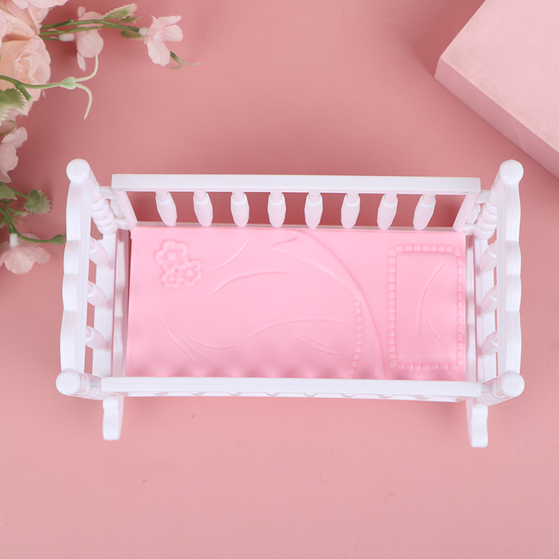 Baby Nursery Crib - Mini Bebek Çıngırak Oyuncak Pembe Beyaz