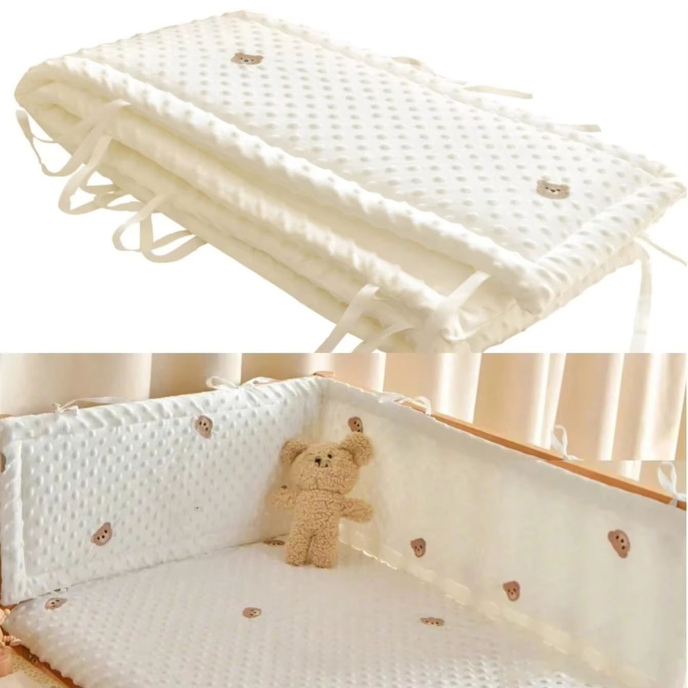 Bed Rail Toddler - Düz Renk Bebek Beşik Çiti Pamuklu