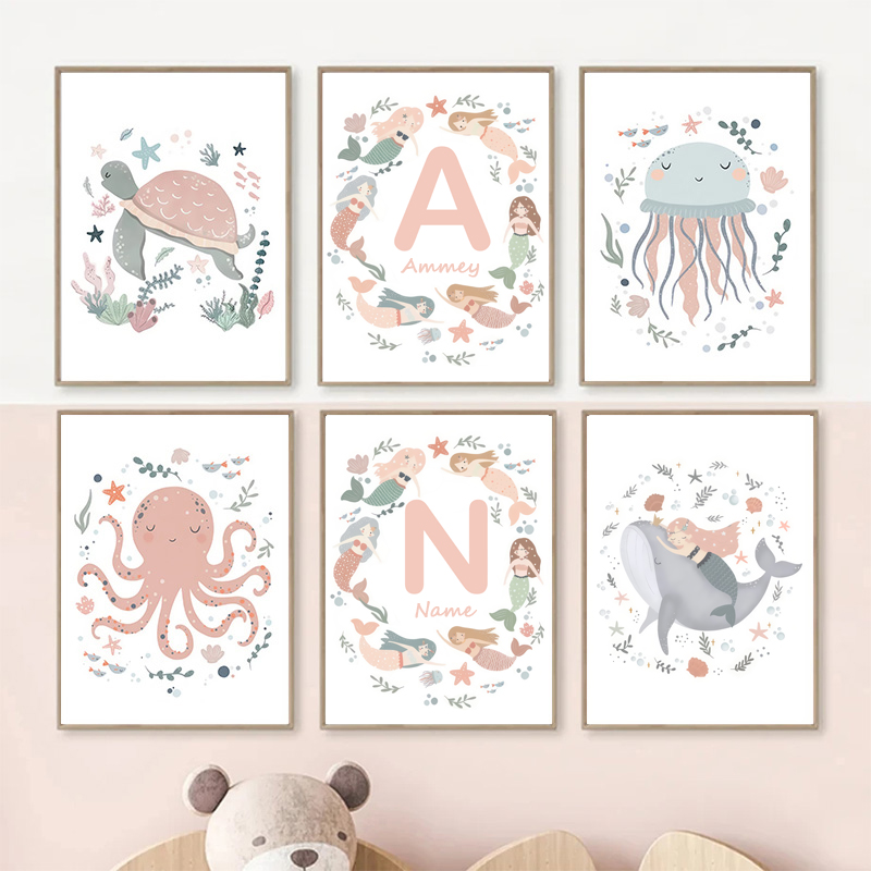 Baby Nursery Ocean - Okyanus Balinası Deniz Kaplumbağası Deniz Kızı