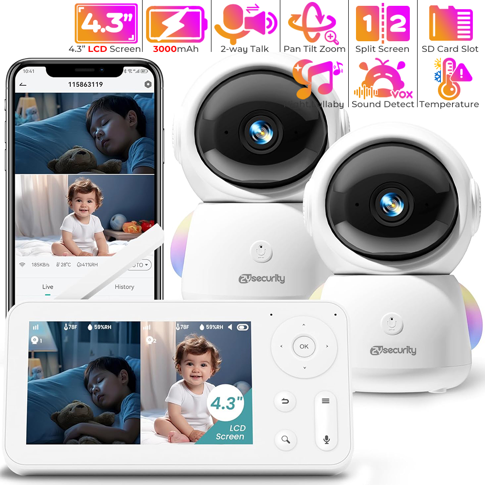 Baby Nursery Camera - 2 Kamera ve Sesli 2K Bebek