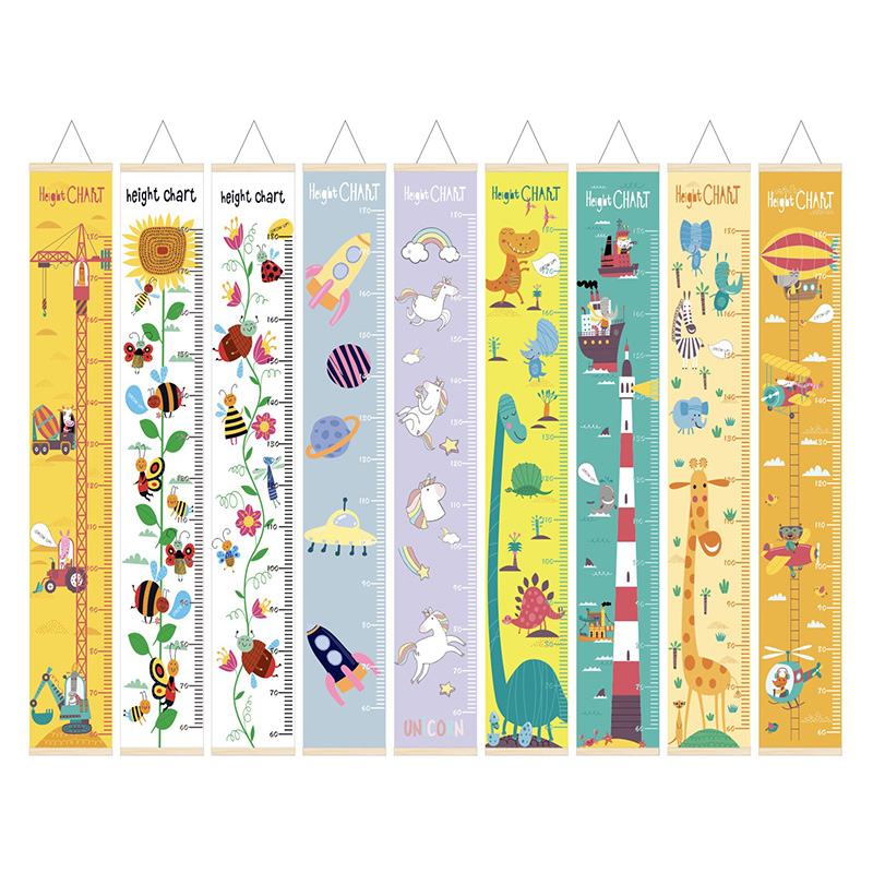 Baby Nursery Fabric - 60-180CM bebek yüksekliği büyüme çizelgesi cetvel