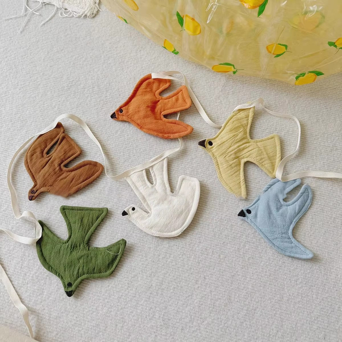 Baby Nursery Fabric - Çocuk Odası Kreş Kumaş Bunting Kuş