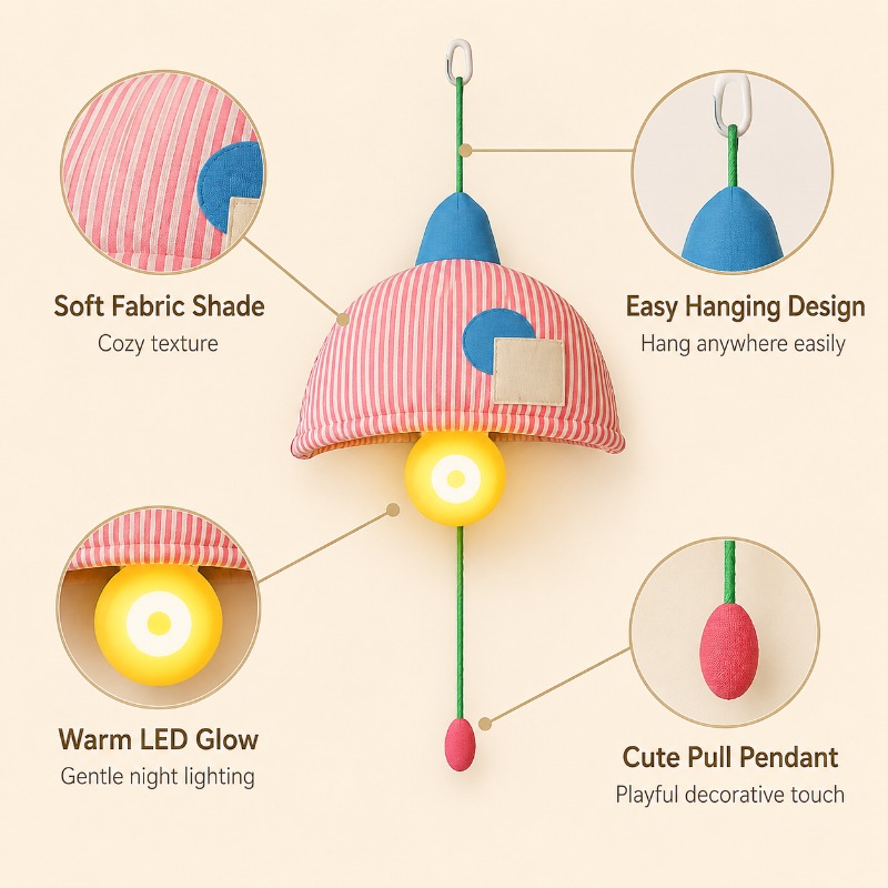 Şarj edilebilir asılı gece lam - Baby Nursery Light Shade incelemesi ve fiyatı