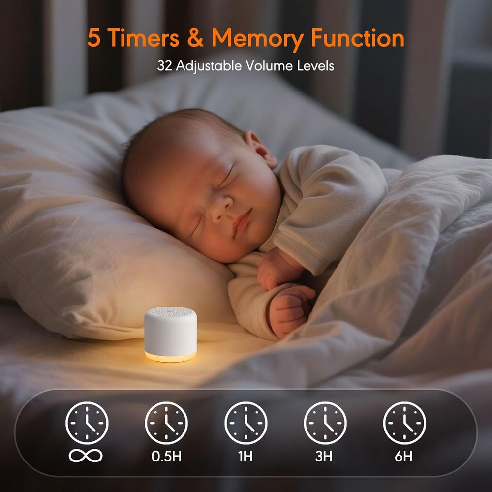 Gece Lambası ve 18 Yatıştırıcı - Baby Sound Machine White incelemesi ve fiyatı