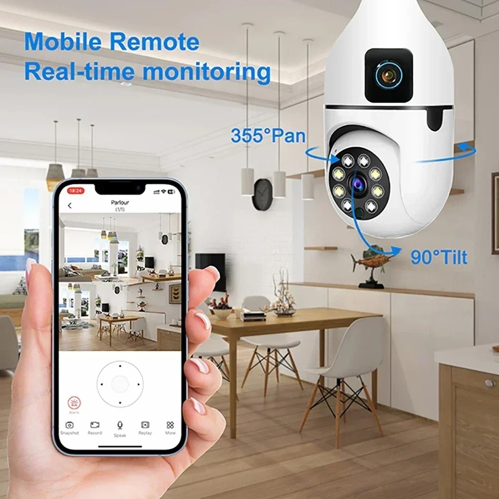 E27 Ampul Gözetim Güvenlik Kam - Baby Nursery Camera incelemesi ve fiyatı