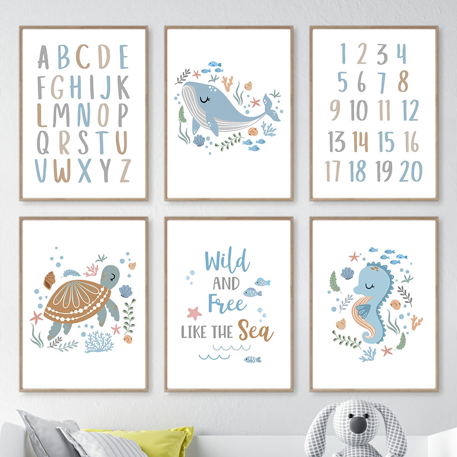 Çerçevesiz Okyanus Hayvanları  - Baby Nursery Ocean incelemesi ve fiyatı