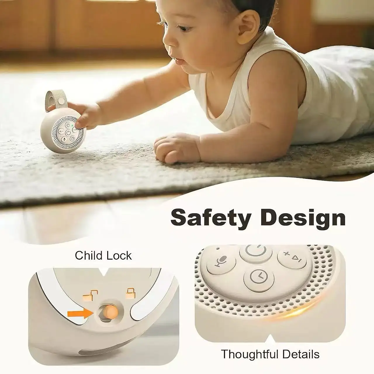 Sıcak Gece Lambası ile Beyaz G - Baby Sound Machine White incelemesi ve fiyatı