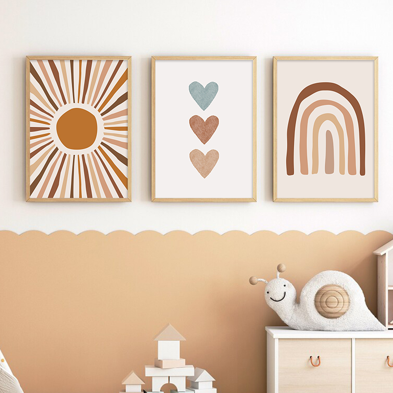 Soyut güneş gökkuşağı özel beb - Baby Nursery Name Wall Art incelemesi ve fiyatı
