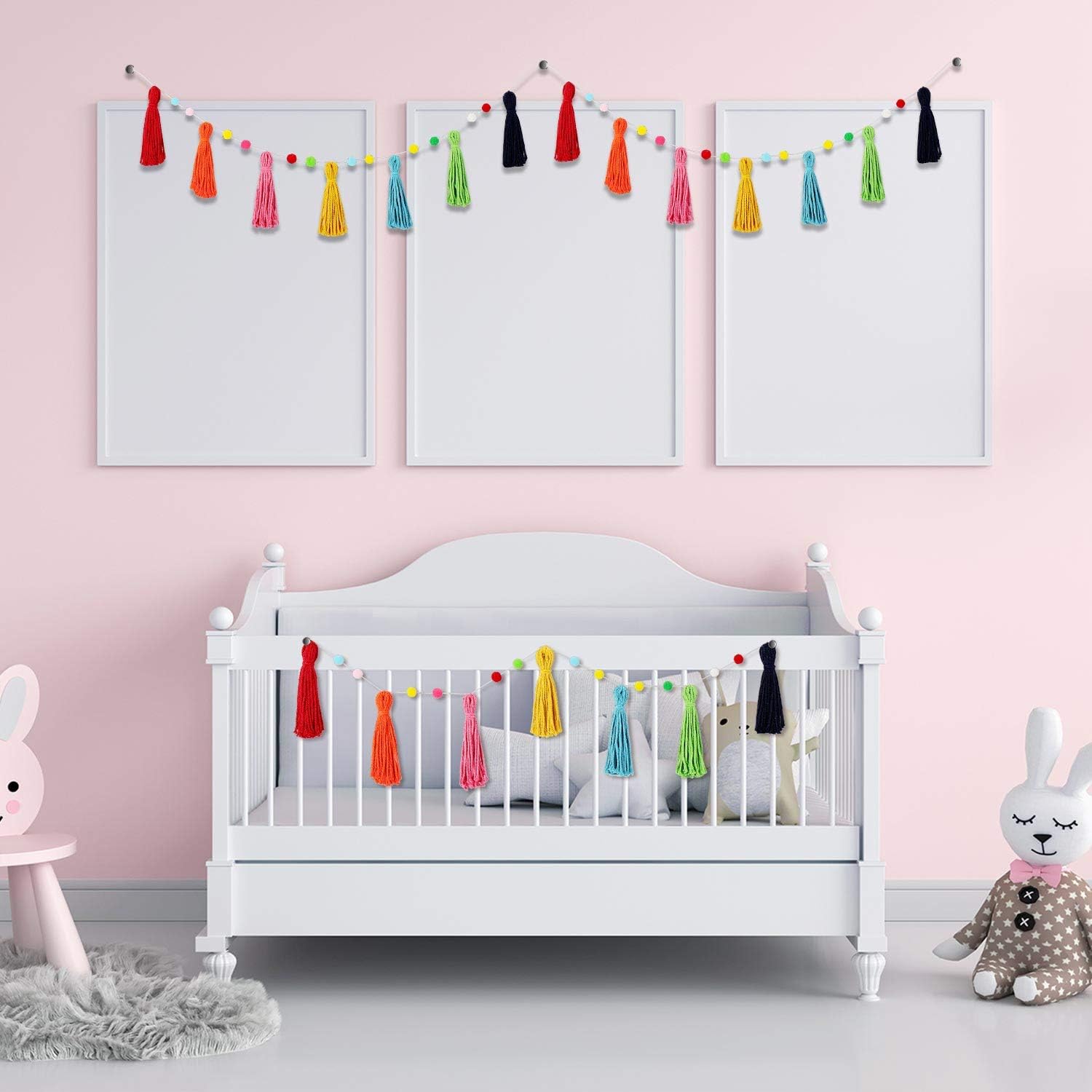 3 adet Renkli Gökkuşağı Boho P - Baby Nursery Fabric incelemesi ve fiyatı