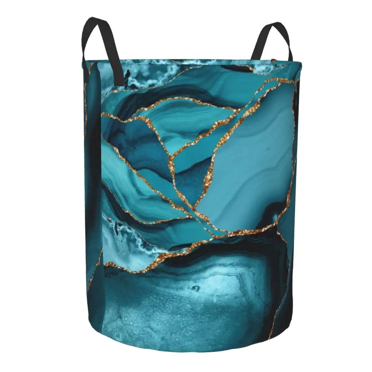 Özel Deniz Mavisi Ve Altın Mer - Baby Nursery Laundry Basket incelemesi ve fiyatı