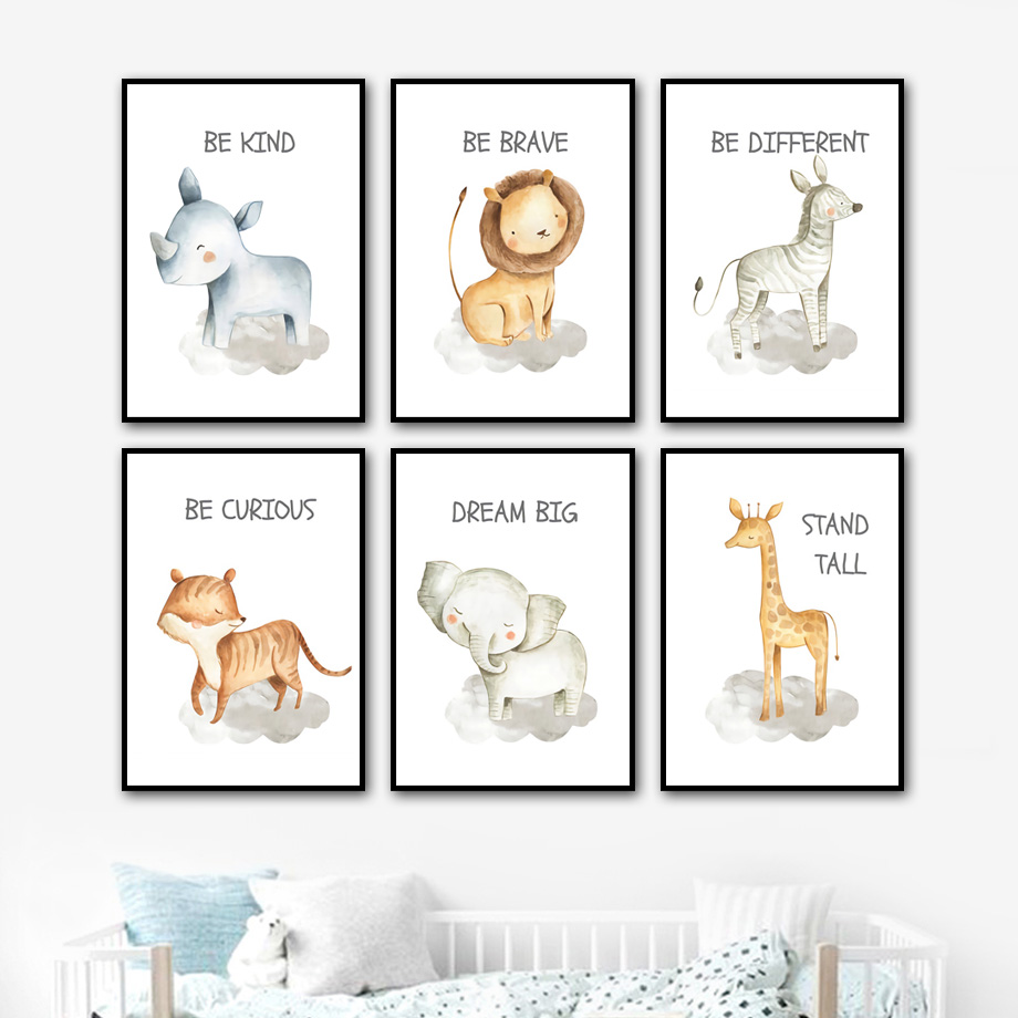 Kreş duvar sanatı tuval yağlıb - Baby Nursery Giraffe incelemesi ve fiyatı