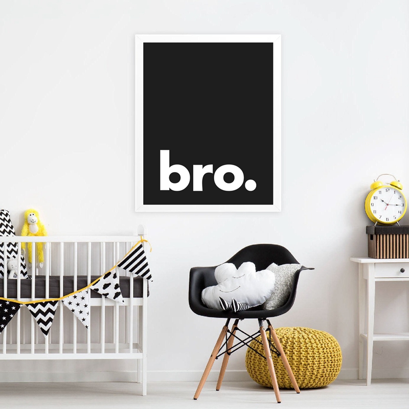 Bro. Baskı Minimalist tipograf - Baby Nursery Quotes incelemesi ve fiyatı
