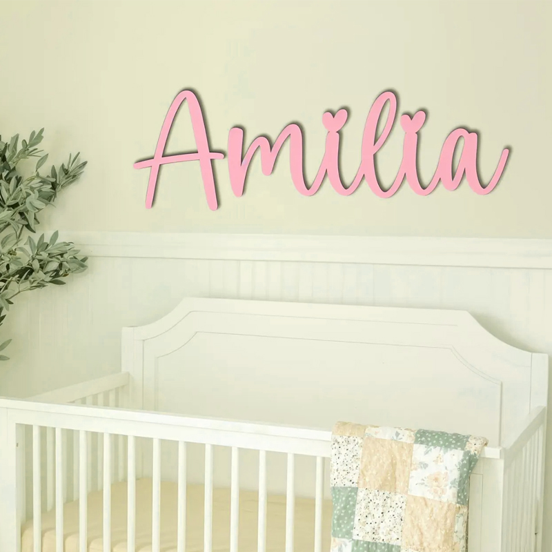 Kişiye Özel Ahşap İsim Levhası - Baby Nursery Name Wall Art incelemesi ve fiyatı