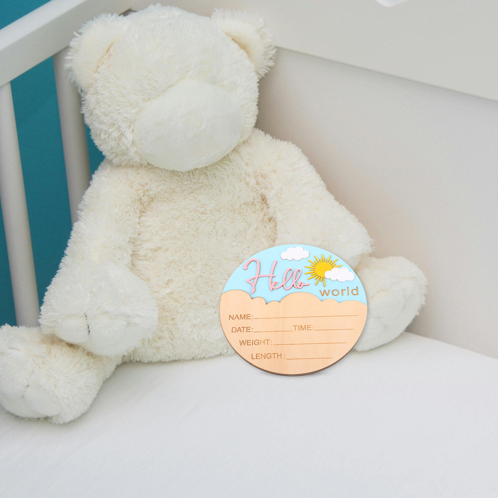 Yuvarlak Ahşap Yenidoğan Hoş G - Baby Nursery Gender Neutral incelemesi ve fiyatı