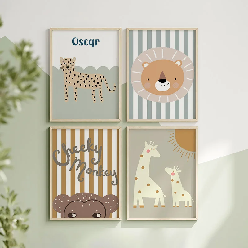Karikatür Zürafa Leopar Aslan  - Baby Nursery Giraffe incelemesi ve fiyatı