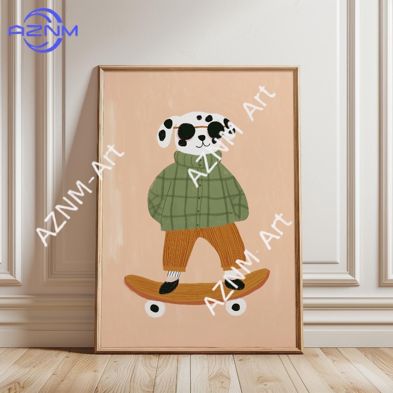 1 adet komik hayvan kaykay pos - Baby Nursery Fabric incelemesi ve fiyatı