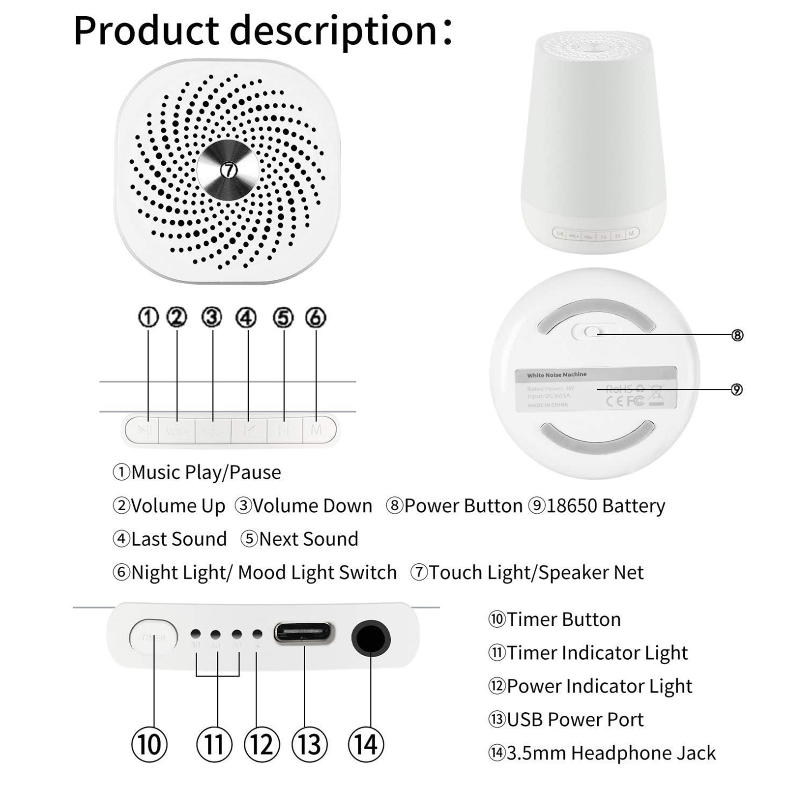 Beyaz Gürültü Ses Makinesi Beb - Baby Sound Machine White incelemesi ve fiyatı