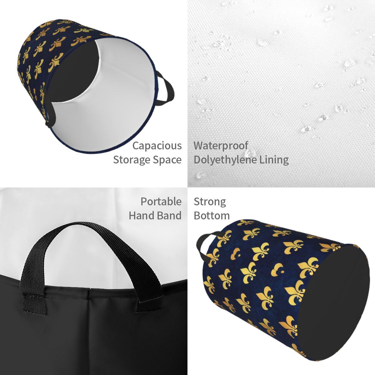 Kraliyet Altın Mavisi Grunge Ş - Baby Nursery Laundry Basket incelemesi ve fiyatı