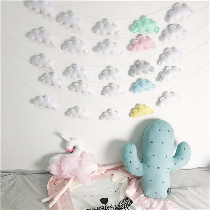 Iskandinav Keçe Bulut Garlands - Baby Nursery Fabric incelemesi ve fiyatı